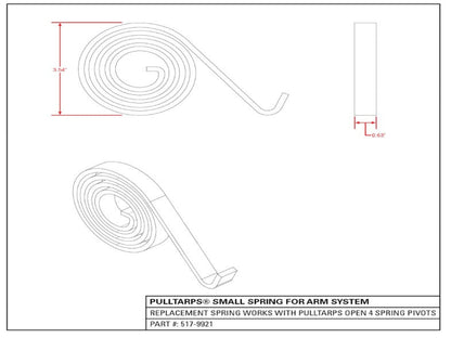 Single spring (517-9921) | Pulltarps | American Tarping