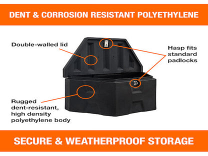 Truck Tool Box, Trailer Black Poly Trailer Tongue Truck Box 1701680 Description | Buyers Products