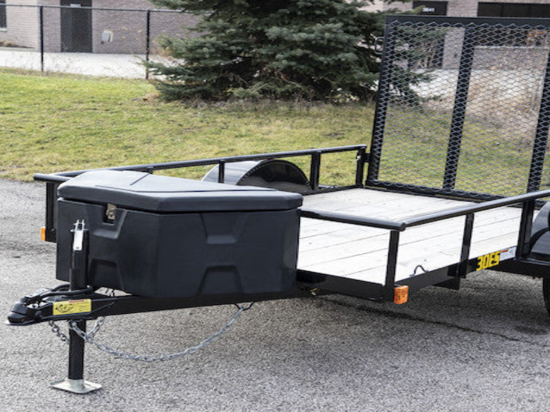 Truck Tool Box, Trailer Black Poly Trailer Tongue Truck Box 1701680 Installed | Buyers Products