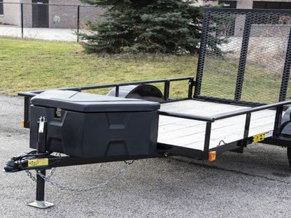 Truck Tool Box, Trailer Black Poly Trailer Tongue Truck Box 1701680 Installed | Buyers Products
