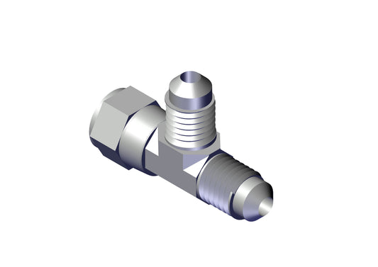 Adapter, Tee #4 Male Tube to #4 Female Swivel to #4 male Tube 39314 | Roll-Rite | American Tarping