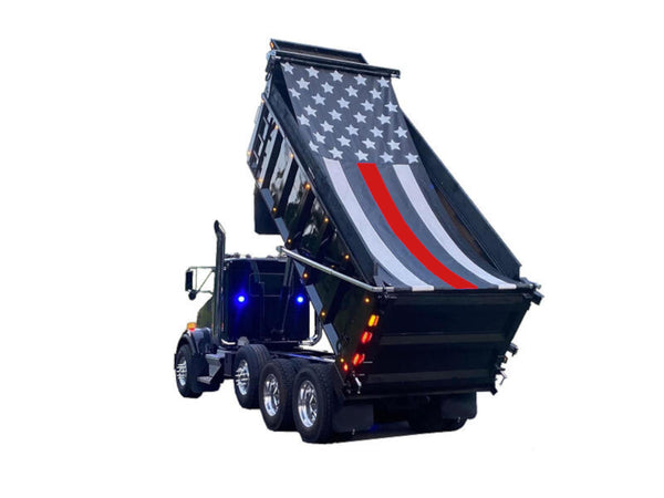 Thin Red Line HD Mesh Dump Truck Tarp | United Tarps | American Tarping