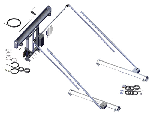 DC300, SD Single Stage Tower, 6 Spring Low Profile Sliding Pivot, Wide Bow Set 69300 | Roll-Rite | American Tarping