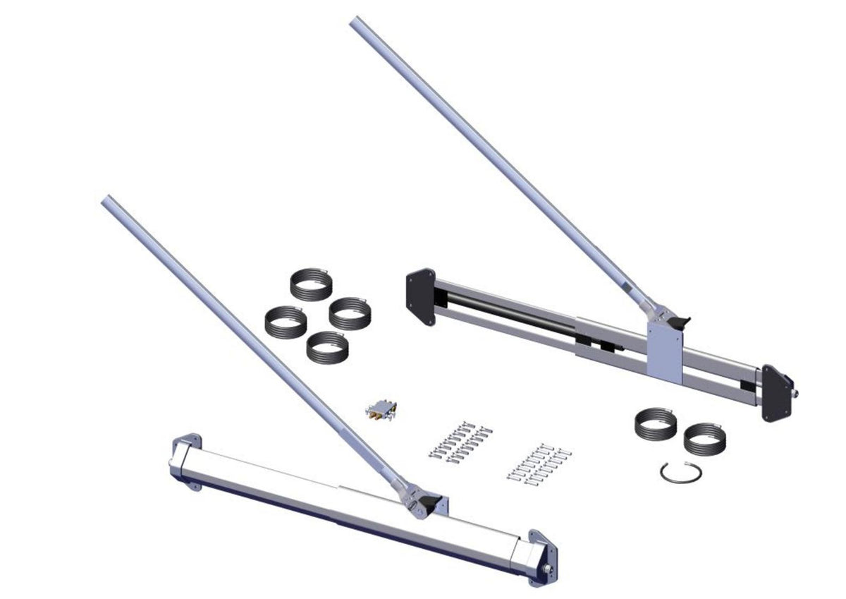 Pivot Set, 3ft Vertical Sliding 5 Spring Pivot Set 47700 | Roll-Rite | American Tarping