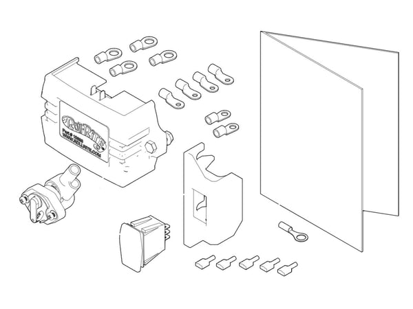 Electric Kit. With 10698 12V Relay and Rocker Switch 10914 | Roll-Rite | American Tarping