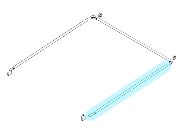 Bow Tube. Tension Bow Side Arm w/ End Tab 76780 | Roll-Rite | American Tarping