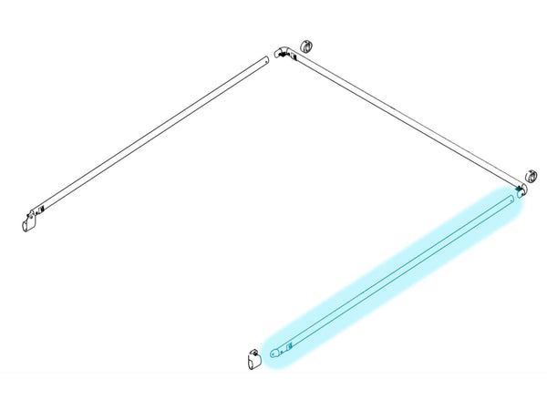 Bow Tube. Tension Bow Side Arm w/ End Tab 76780 | Roll-Rite | American Tarping