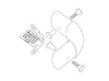 Casting. Aluminum Corner - 90 Degree With Fasteners and Tether 76800 | Roll-Rite | American Tarping