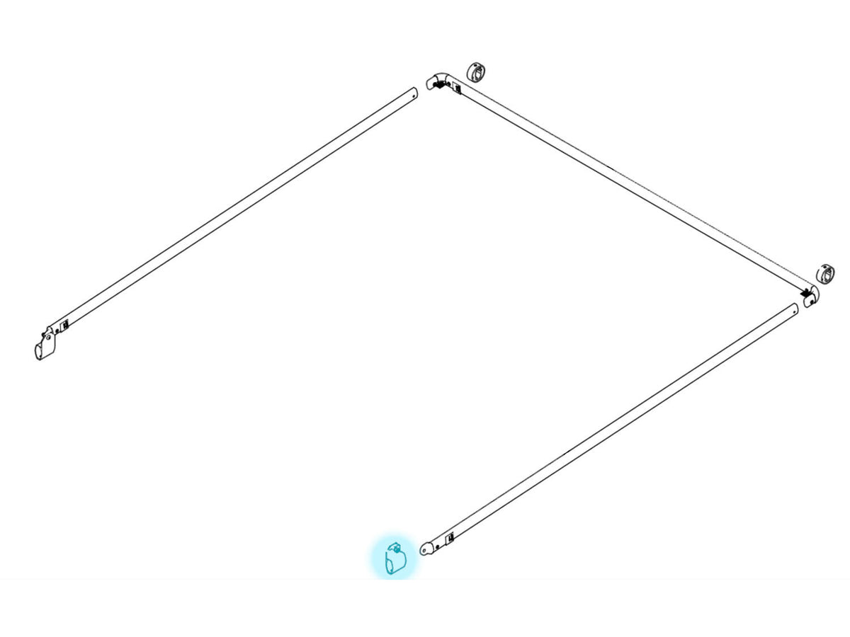 Bracket. AL Tension Bow Mount Bracket w/ hardware 76830 | Roll-Rite | American Tarping