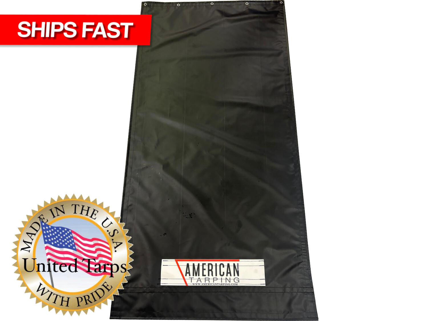 18oz Vinyl Asphalt Tarps w/ Side Flaps | Donovan Tarps | American