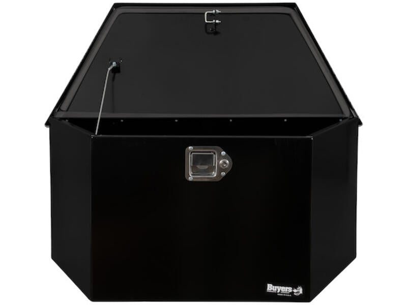 Truck Tool Box, Trailer Tongue Mount Black Steel Front Open | Buyers Products | American Tarping