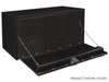 Truck Tool Box, Underbody Black Steel w/ T-Latch Open | Buyers Products | American Tarping