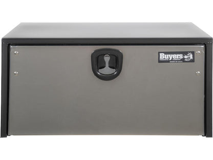 Truck Tool Box, Underbody Black Steel w/ Stainless Door Front | Buyers Products | American Tarping