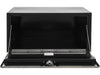 Truck Tool Box, Underbody Black Steel w/ Stainless Door Open Front | Buyers Products | American Tarping