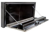 Truck Tool Box, Underbody Black Steel w/ Stainless Door Angle | Buyers Products | American Tarping