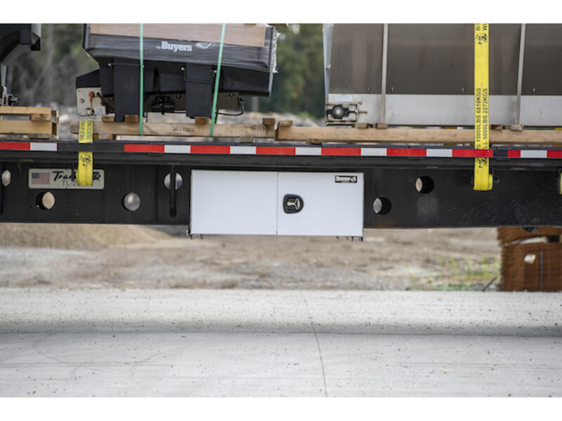 Truck Tool Box, Pro Series Underbody Black Steel Installed | Buyers Products | American Tarping