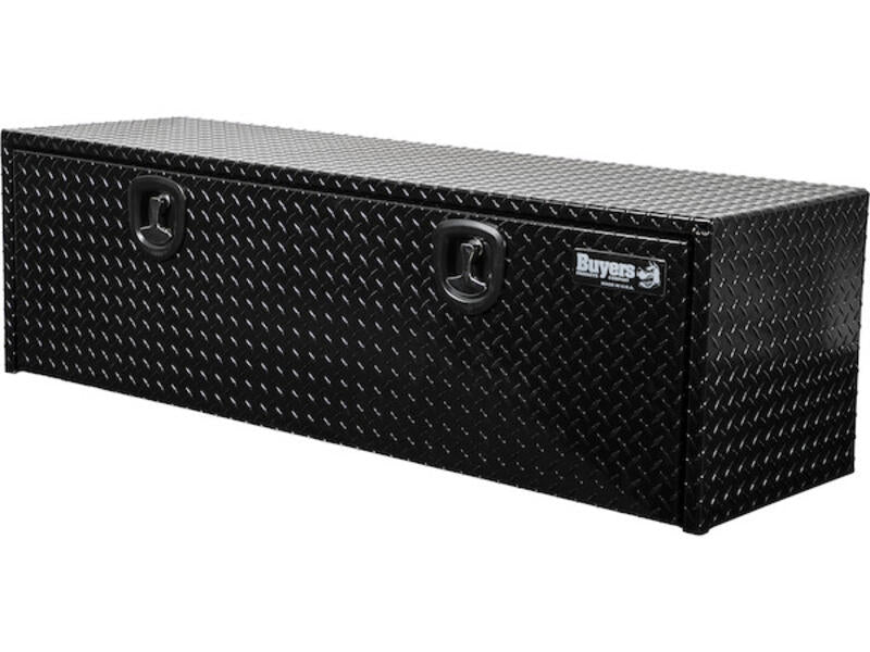 Truck Tool Box, Underbody Black Diamond Tread Aluminum Wide | Buyers Products | American Tarping