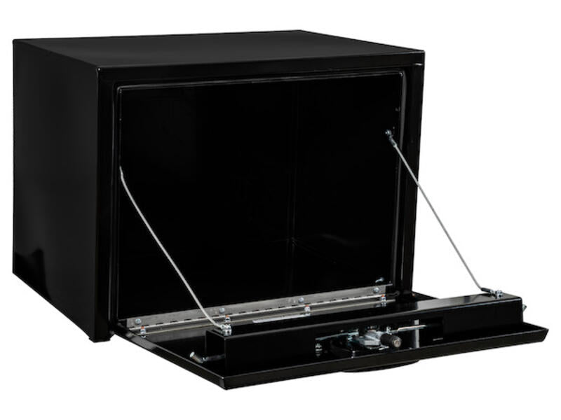 Truck Tool Box, Underbody Black Steel w/ 3-Point Latch 45 | Buyers Products | American Tarping