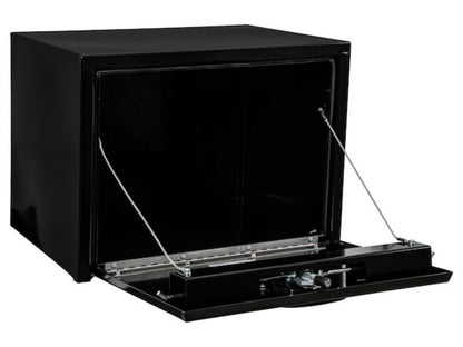 Truck Tool Box, Underbody Black Steel w/ 3-Point Latch 45 | Buyers Products | American Tarping