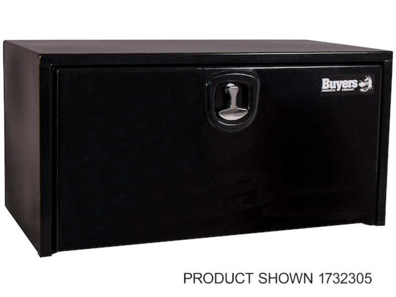 Truck Tool Box, Underbody Black Steel w/ 3-Point Latch 1732305 | Buyers Products | American Tarping