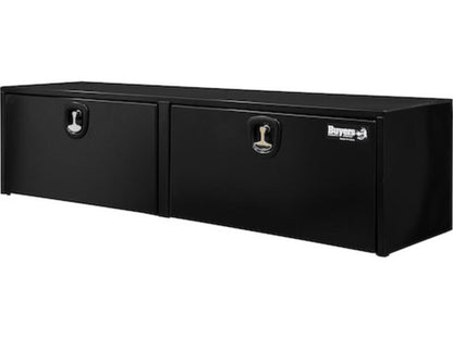 Truck Tool Box, Underbody Black Steel w/ 3-Point Latch | Buyers Products | American Tarping