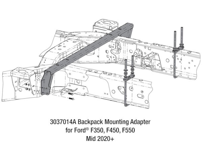 Backpack Mounting Adapter for Ford 2017+ 3037014/A Diagram2 | Buyers Products | American Tarping
