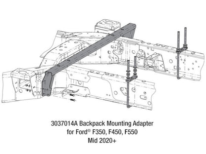 Backpack Mounting Adapter for Ford 2017+ 3037014/A Diagram2 | Buyers Products | American Tarping
