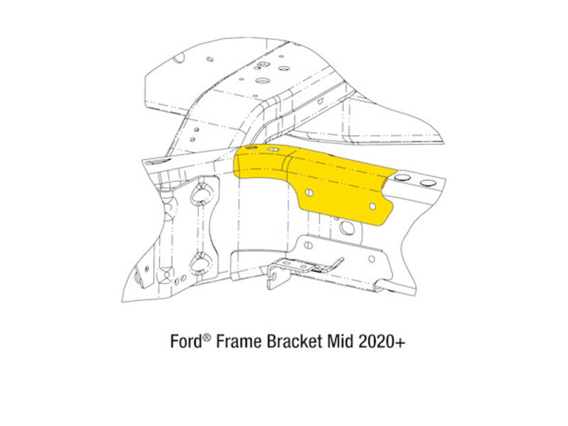 Backpack Mounting Adapter for Ford 2017+ 3037014/A Frame Bracket2 | Buyers Products | American Tarping