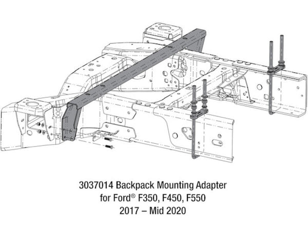 Backpack Mounting Adapter for Ford 2017+ 3037014/A Diagram1 | Buyers Products | American Tarping