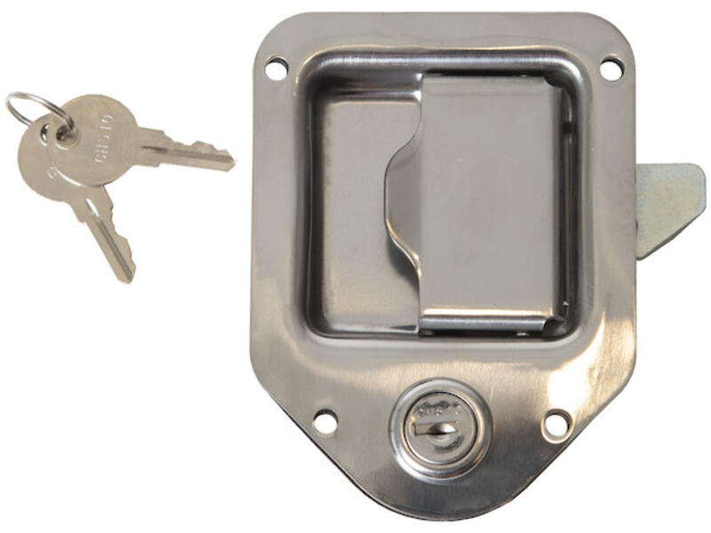 Tear Drop Style Locking Latch, Stainless Steel 8000SSL  | Buyers Products | American Tarping w/ Key