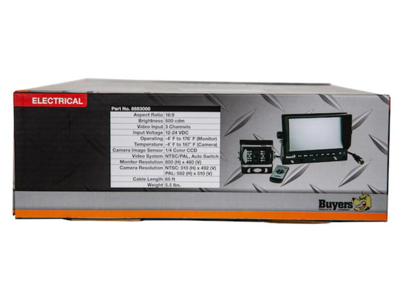 Rear Observation System with Night Vision Camera 8883000 Side Box | Buyers Products | American Tarping