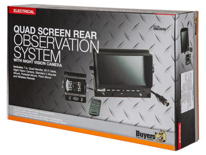 Quad Screen Rear Observation System with Backup Camera 8883040 | Buyers Products
