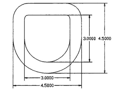 5/8 Inch Forged D-Ring B40 Diagram | Buyers Products | American Tarping