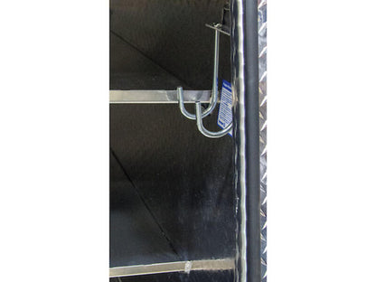 Diamond Tread Aluminum Backpack Tool Box, Offset Floor Hooks | Buyers Products | American Tarping