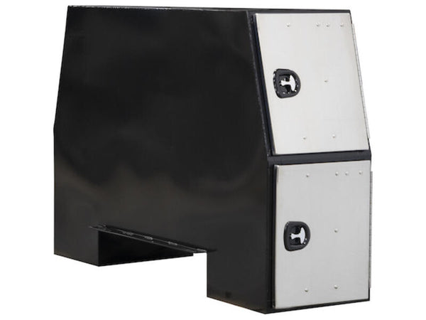 Black Steel Backpack Tool Box w/ Stainless Door, Offset Floor BP855524BSST | Buyers Products
