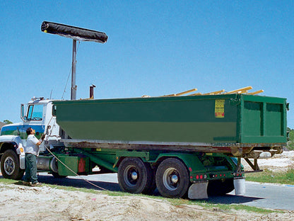 Hy-Tower Semi-Automatic Pull System 1801019 green truck uncovered | Donovan Tarps