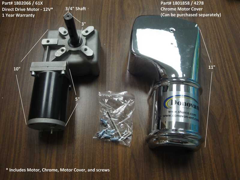 Durabuilt Tarp Motor (various models) 1802066 measurements | Donovan Tarps