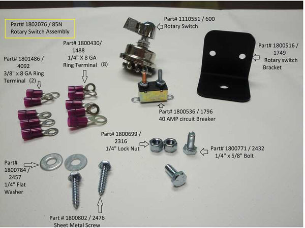 Rotary Switch Kit 1802076 | Donovan Tarps | American Tarping