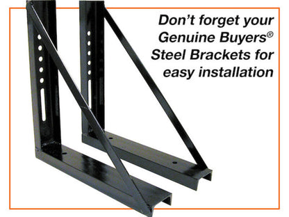 Truck Tool Box, Underbody Black Steel w/ T-Latch Brackets | Buyers Products | American Tarping