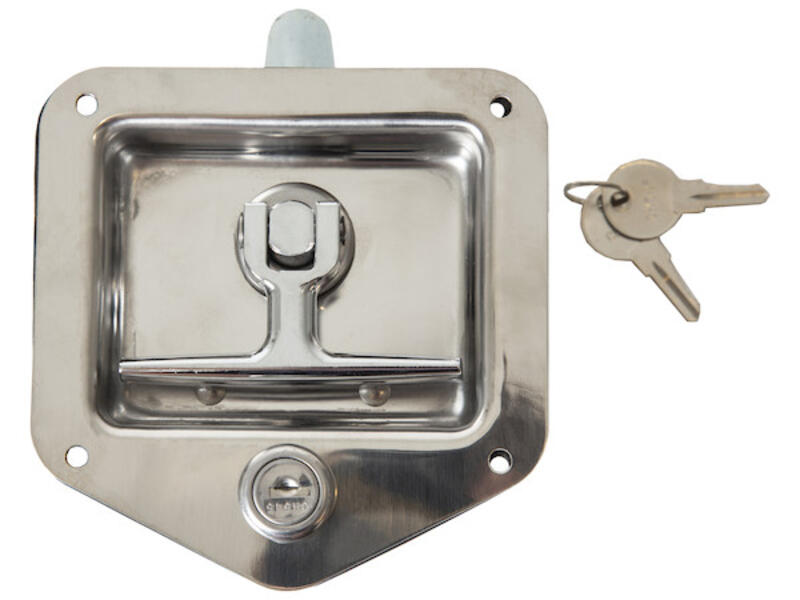 T-Handle Latch w/ Mounting Holes (Stainless Steel) L8815 | Buyers Products | American Tarping Keys