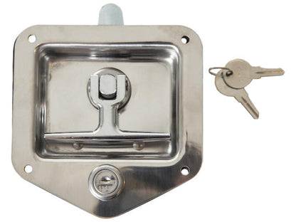 T-Handle Latch w/ Mounting Holes (Stainless Steel) L8815 | Buyers Products | American Tarping Keys