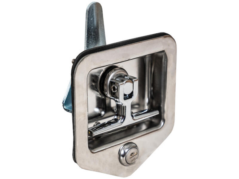 T-Handle Latch (Stainless Steel) w/ Blind Studs L8855 | Buyers Products | American Tarping 45 Left Ang