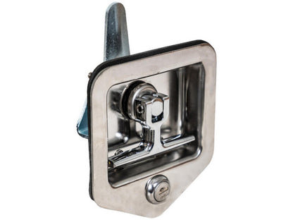 T-Handle Latch (Stainless Steel) w/ Blind Studs L8855 | Buyers Products | American Tarping 45 Left Ang