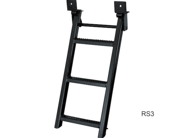Retractable Three-Rung Truck Step 35 x 17.38 Inch Black | Buyers Products | American Tarping