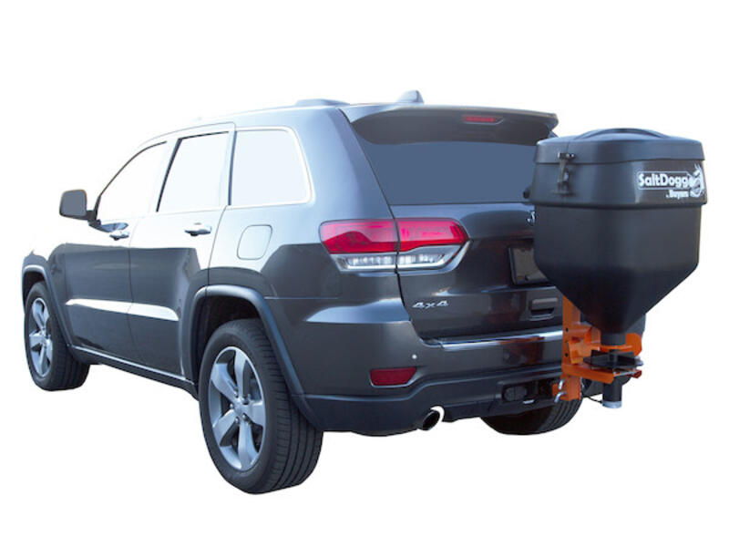 SaltDogg® 4.4 Cubic Foot Tailgate Spreader TGSUV1B Side | Buyers Products | American Tarping
