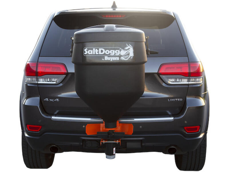 SaltDogg® 4.4 Cubic Foot Tailgate Spreader TGSUV1B Rear | Buyers Products | American Tarping