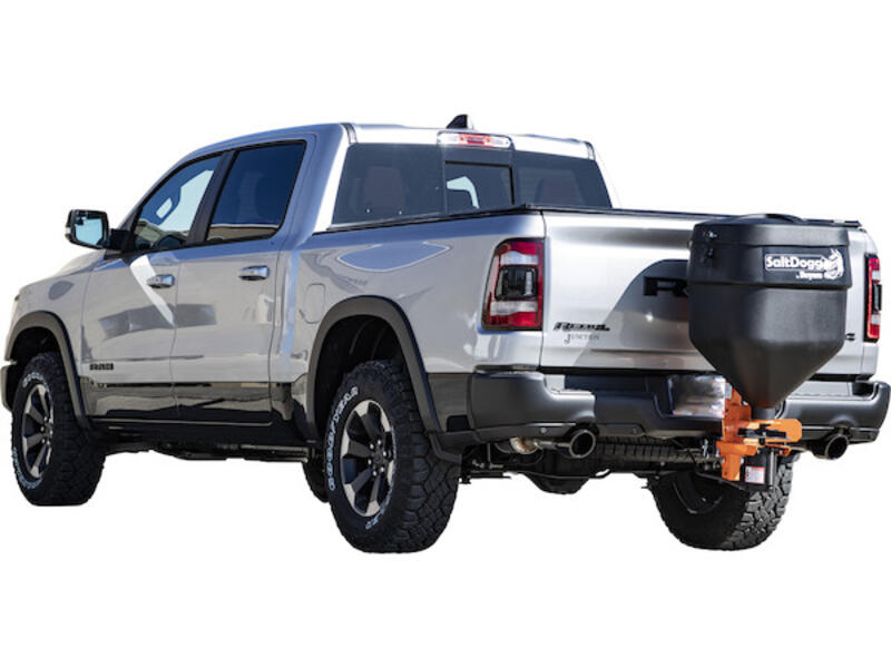 SaltDogg® 4.4 Cubic Foot Tailgate Spreader TGSUVPROA Angle | Buyers Products | American Tarping