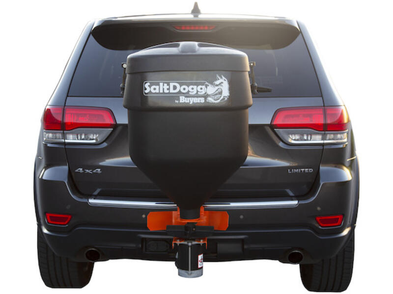 SaltDogg® 4.4 Cubic Foot Tailgate Spreader TGSUVPROA Rear | Buyers Products | American Tarping
