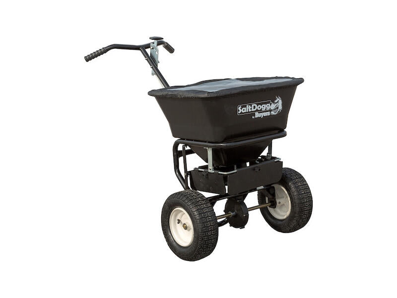 SaltDogg Bulk Salt Walk Behind Broadcast Spreader with Black Powder-Coated Frame WB155BG | Buyers Products | American Tarping 01