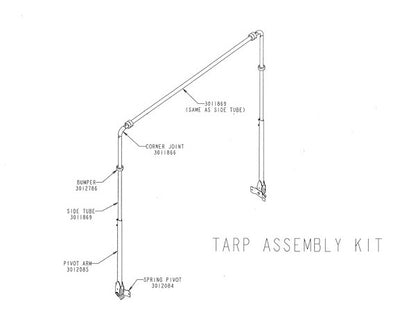 Aluminum Tarp Arm Replacement Set (5-spring) 3016667 Diagram | Buyers Products | American Tarping